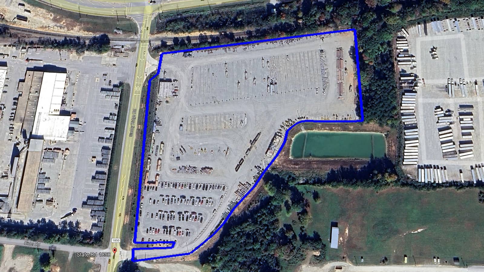 Aerial view of TRX IOS property in Colfax, NC