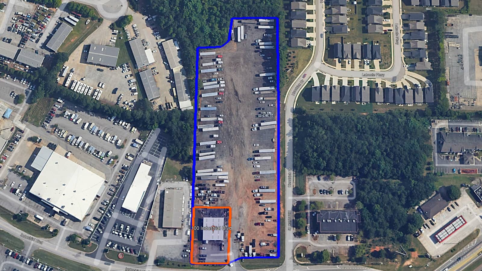 Aerial view of TRX IOS property in McDonough, GA
